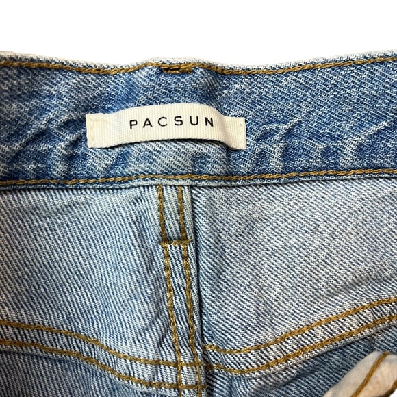PacSun Light Wash Distressed Straight Leg Jeans Size 23 Women - Picture 6 of 9